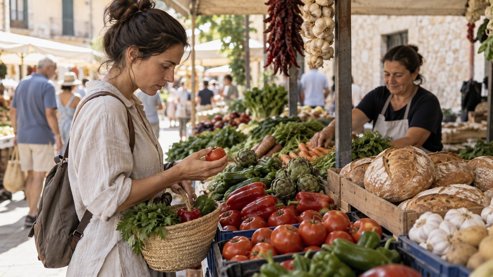 Свежие продукты на испанском рынке